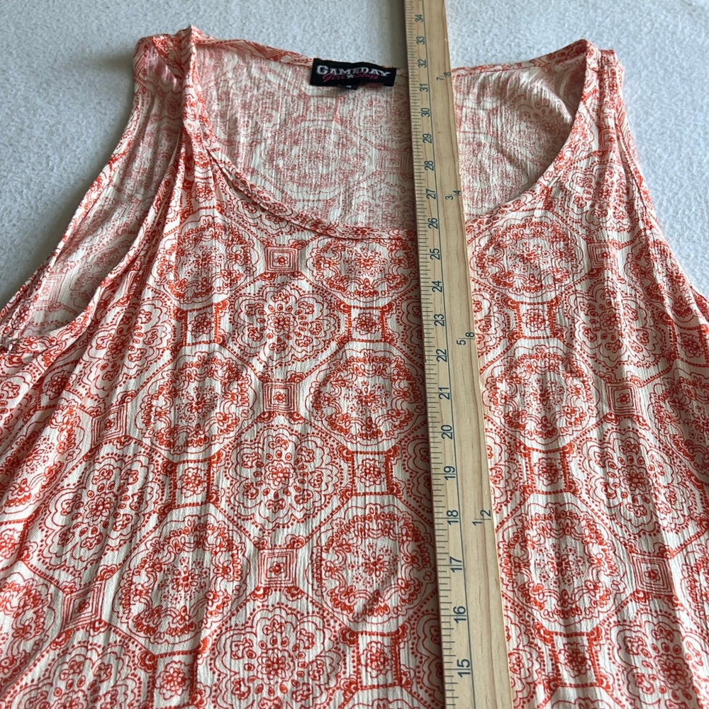 Gameday Girl Stuff Tunic Womens S Orange White Paisley Clemson Tigers Sharkbite - Picture 8 of 8